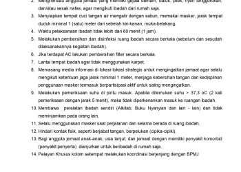 PETUNJUK TEKNIS PELAKSANAAN “NEW NORMAL” DALAM IBADAH KOLOM
