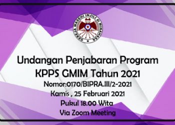 Undangan Penjabaran Program KPPS GMIM 2021