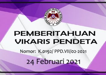 PEMBERITAHUAN VIKARIS PENDETA