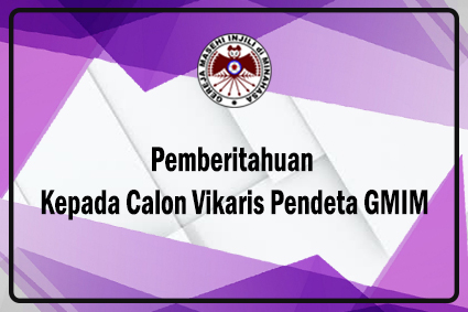 Pemberitahuan Kepada Calon Vikaris Pendeta GMIM