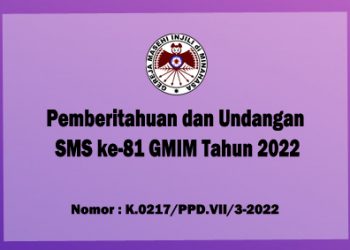 Pemberitahuan dan Undangan SMS ke-81 GMIM Tahun 2022