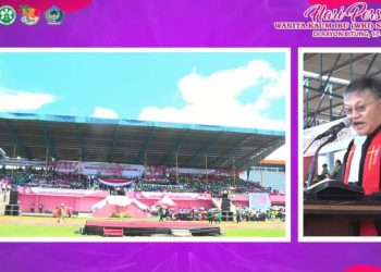 Pembukaan Hari Persatuan Wanita Kaum Ibu GMIM Tahun 2024 di Kota Bitung