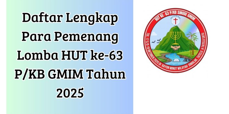 Daftar Lengkap Para Pemenang Lomba HUT ke-63 P/KB GMIM Tahun 2025
